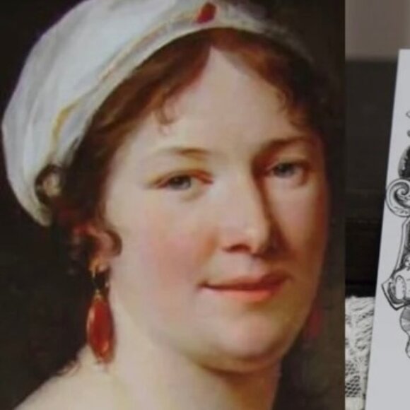 Real Red Coral and 24k Gold Plated Drop Earrings Victorian Regency Style - Picture 10 of 10